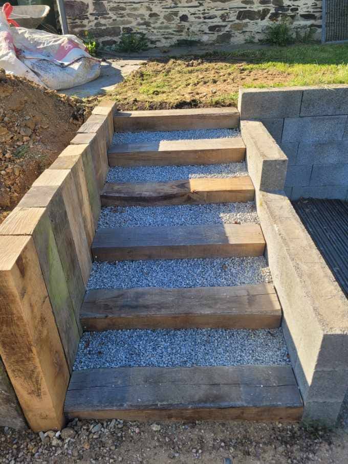 photo de la réalisation de marches par entreprise multiservices cjal